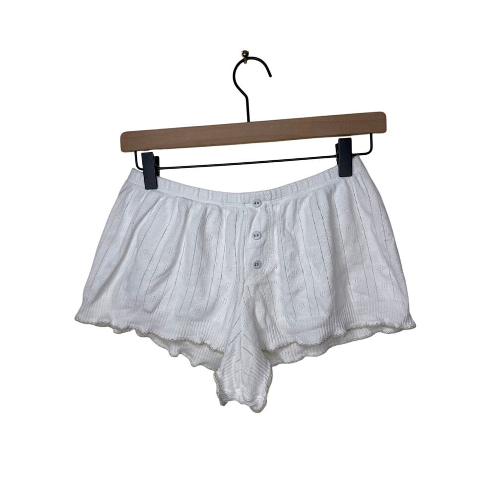 Pretties Venice Bloomers Shorts Cotton Pontille White Size Medium
